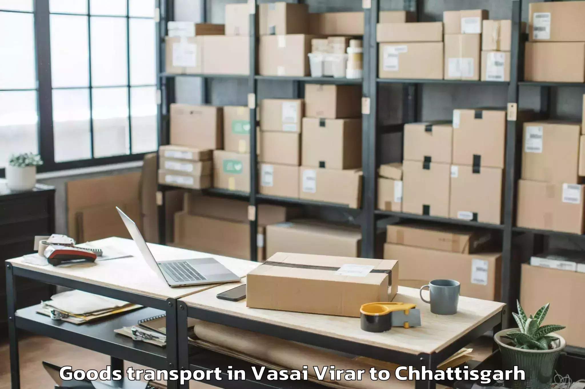 Easy Vasai Virar to Baloda Bazar Goods Transport Booking